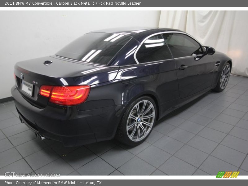 Carbon Black Metallic / Fox Red Novillo Leather 2011 BMW M3 Convertible