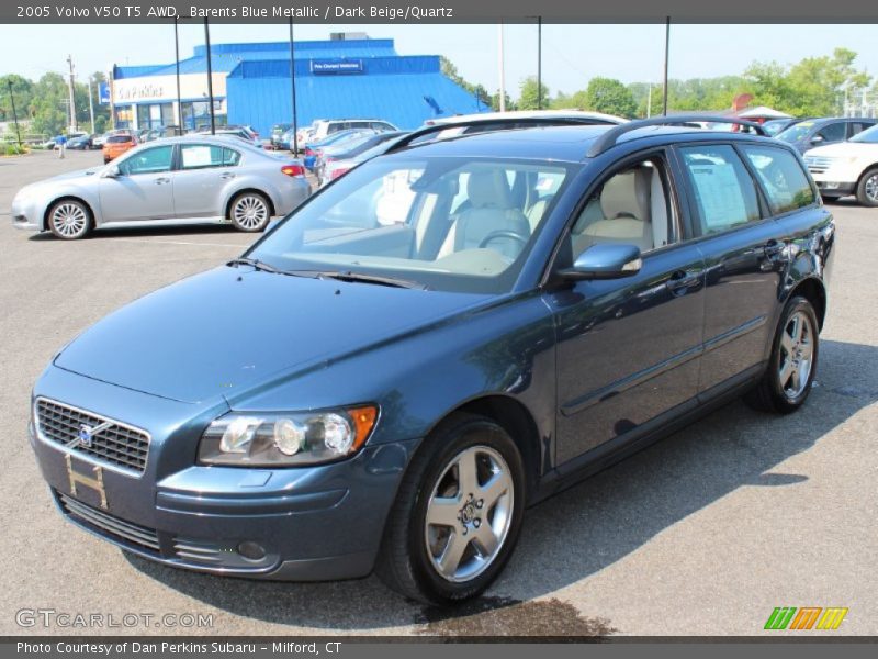 Barents Blue Metallic / Dark Beige/Quartz 2005 Volvo V50 T5 AWD