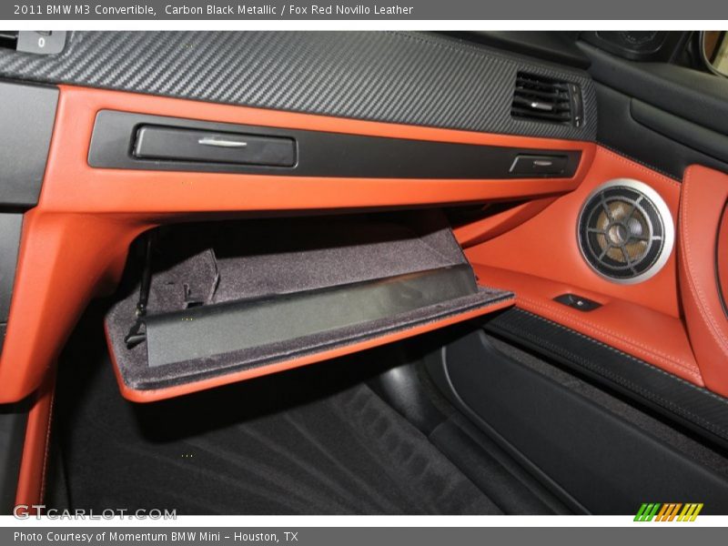 Carbon Black Metallic / Fox Red Novillo Leather 2011 BMW M3 Convertible
