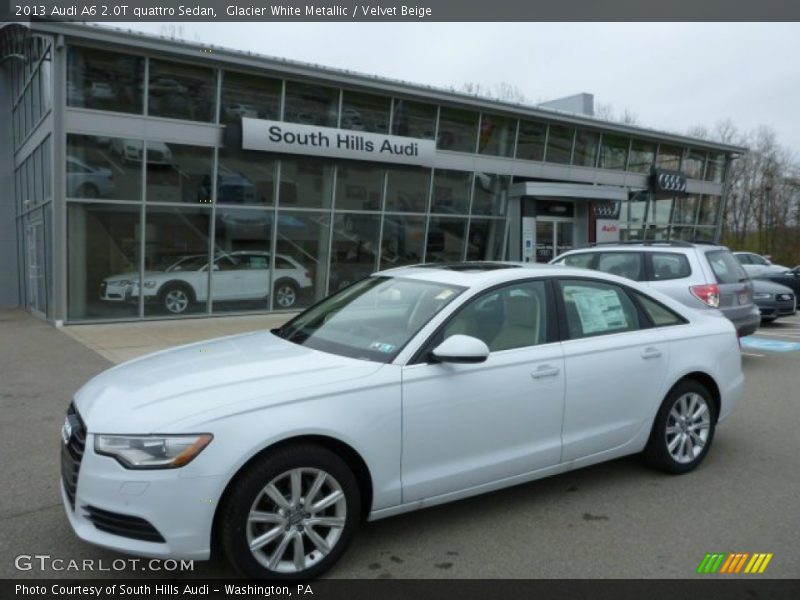 Glacier White Metallic / Velvet Beige 2013 Audi A6 2.0T quattro Sedan