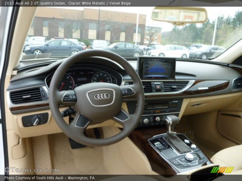 Glacier White Metallic / Velvet Beige 2013 Audi A6 2.0T quattro Sedan