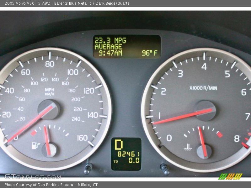 Barents Blue Metallic / Dark Beige/Quartz 2005 Volvo V50 T5 AWD