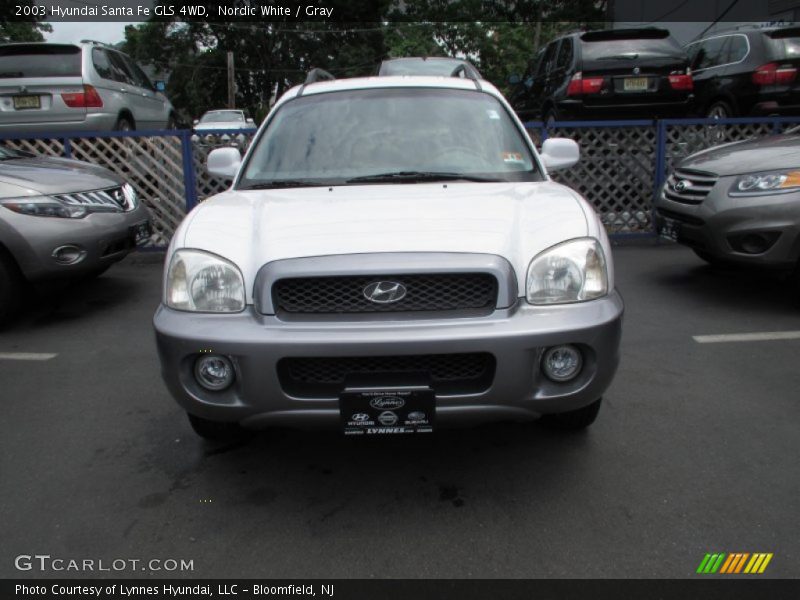 Nordic White / Gray 2003 Hyundai Santa Fe GLS 4WD