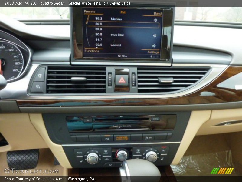 Glacier White Metallic / Velvet Beige 2013 Audi A6 2.0T quattro Sedan