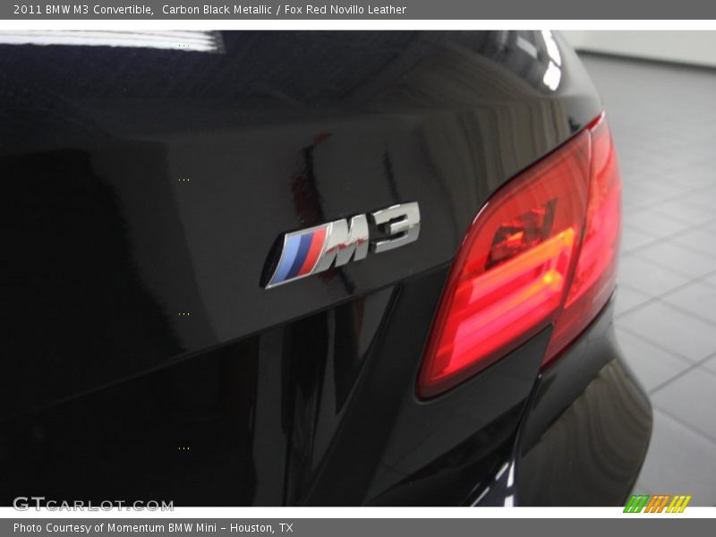 Carbon Black Metallic / Fox Red Novillo Leather 2011 BMW M3 Convertible
