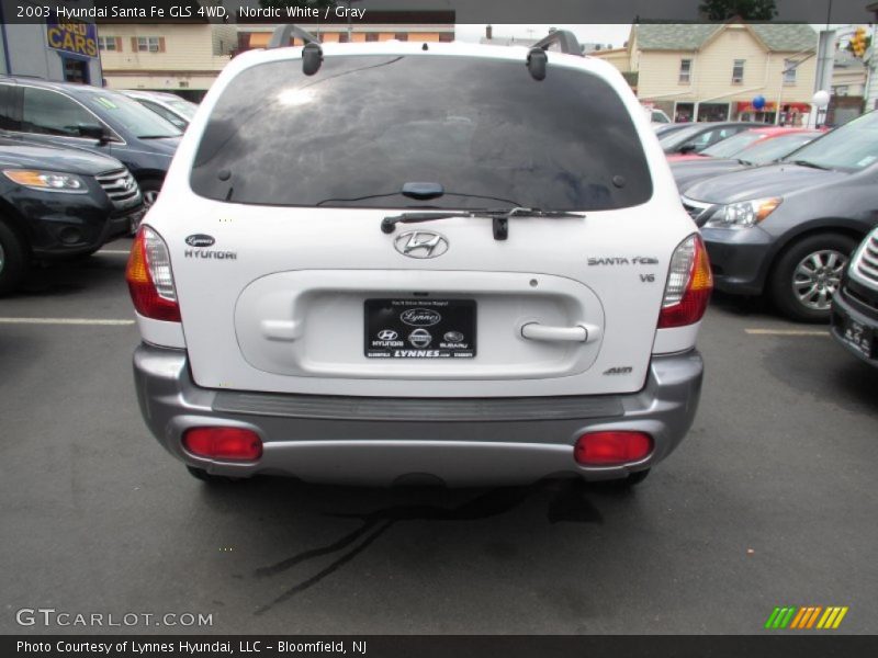 Nordic White / Gray 2003 Hyundai Santa Fe GLS 4WD