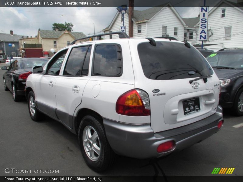 Nordic White / Gray 2003 Hyundai Santa Fe GLS 4WD
