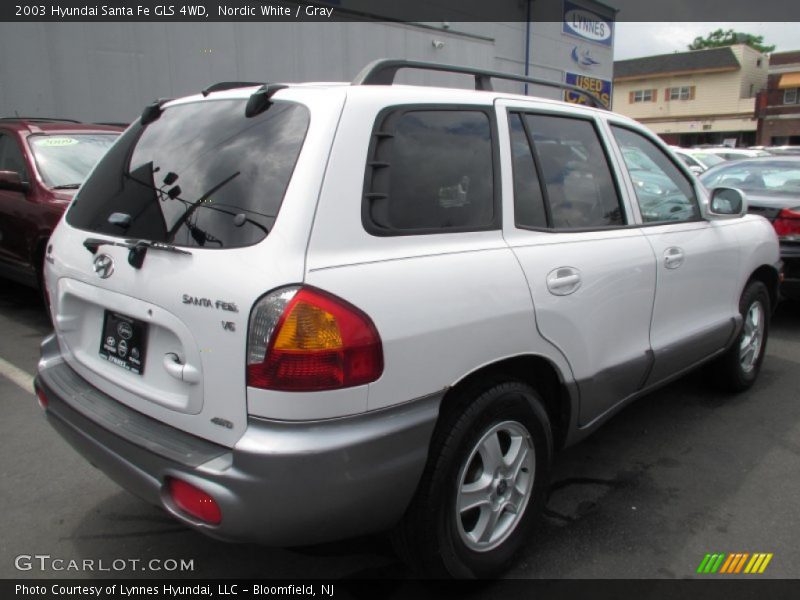 Nordic White / Gray 2003 Hyundai Santa Fe GLS 4WD