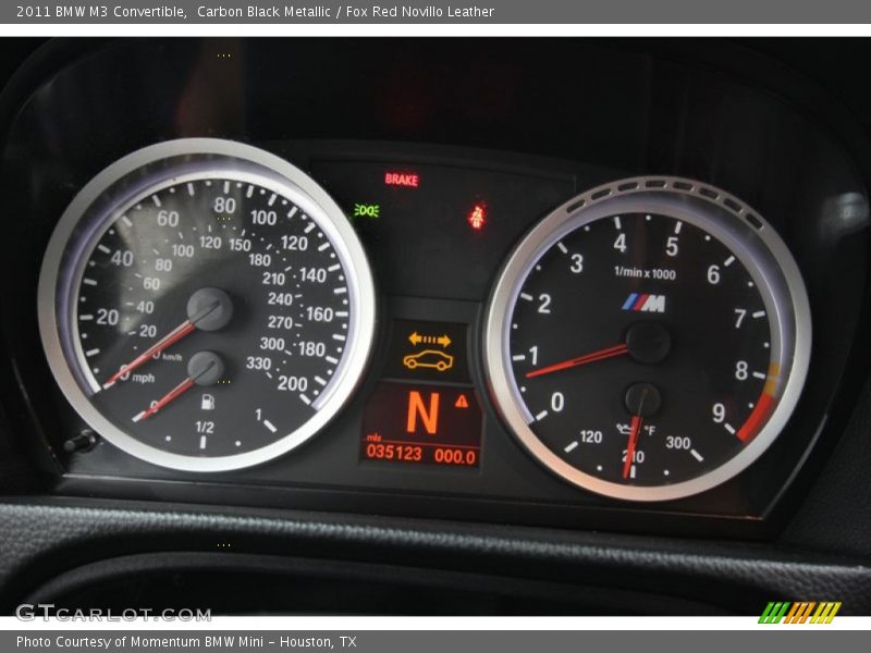  2011 M3 Convertible Convertible Gauges
