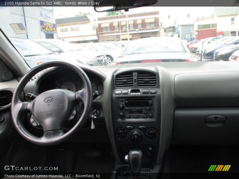 Nordic White / Gray 2003 Hyundai Santa Fe GLS 4WD