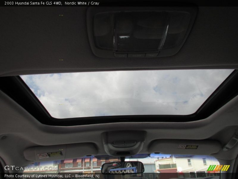 Nordic White / Gray 2003 Hyundai Santa Fe GLS 4WD