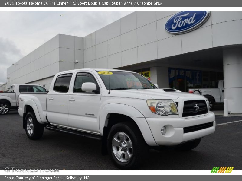 Super White / Graphite Gray 2006 Toyota Tacoma V6 PreRunner TRD Sport Double Cab