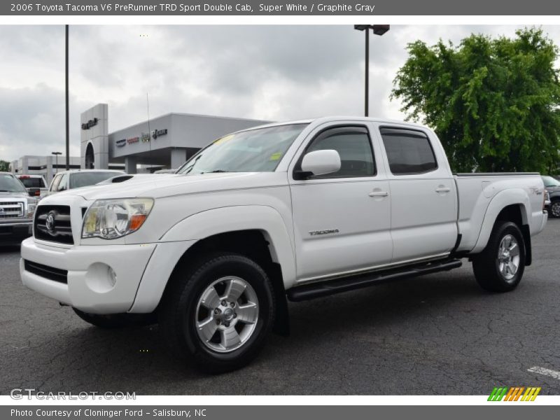 Super White / Graphite Gray 2006 Toyota Tacoma V6 PreRunner TRD Sport Double Cab