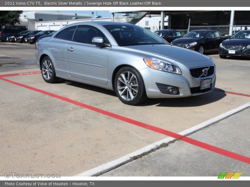 Electric Silver Metallic / Soverign Hide Off Black Leather/Off Black 2011 Volvo C70 T5