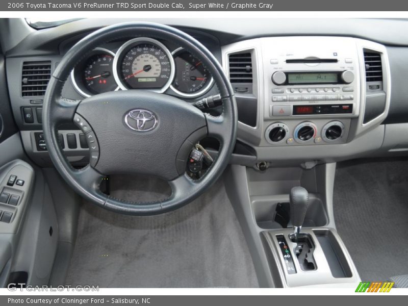 Super White / Graphite Gray 2006 Toyota Tacoma V6 PreRunner TRD Sport Double Cab