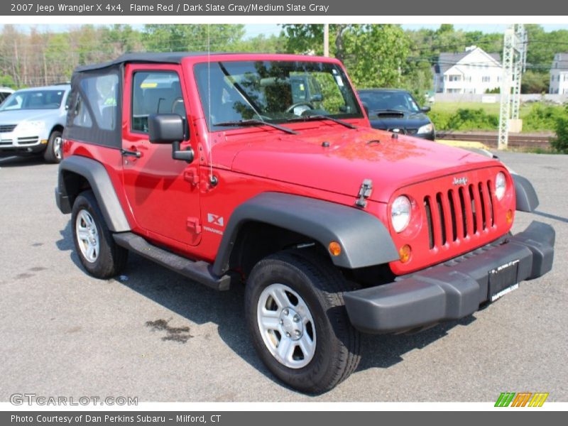 Flame Red / Dark Slate Gray/Medium Slate Gray 2007 Jeep Wrangler X 4x4