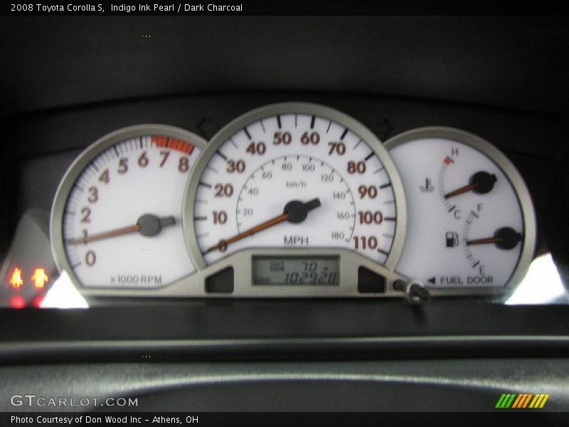 Indigo Ink Pearl / Dark Charcoal 2008 Toyota Corolla S