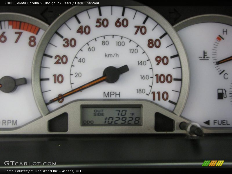Indigo Ink Pearl / Dark Charcoal 2008 Toyota Corolla S