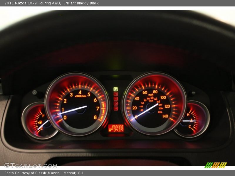Brilliant Black / Black 2011 Mazda CX-9 Touring AWD