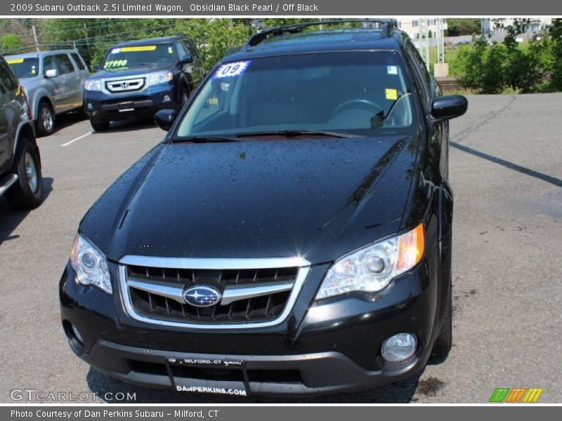 Obsidian Black Pearl / Off Black 2009 Subaru Outback 2.5i Limited Wagon
