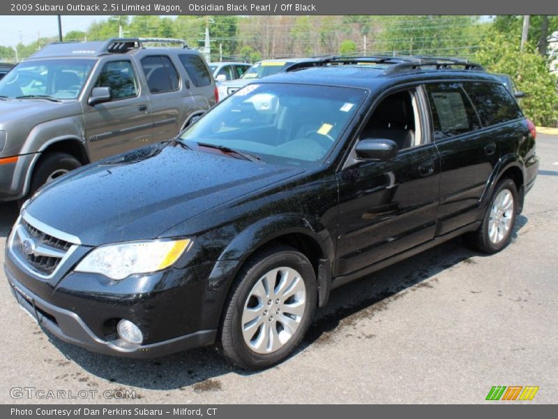 Obsidian Black Pearl / Off Black 2009 Subaru Outback 2.5i Limited Wagon