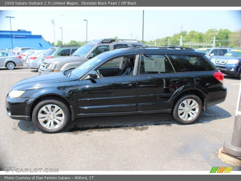 Obsidian Black Pearl / Off Black 2009 Subaru Outback 2.5i Limited Wagon