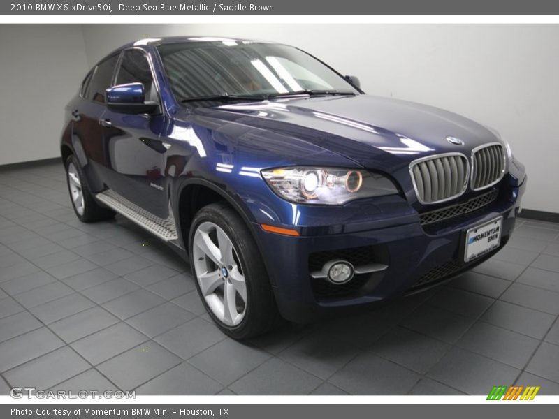 Deep Sea Blue Metallic / Saddle Brown 2010 BMW X6 xDrive50i