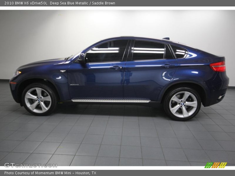 Deep Sea Blue Metallic / Saddle Brown 2010 BMW X6 xDrive50i