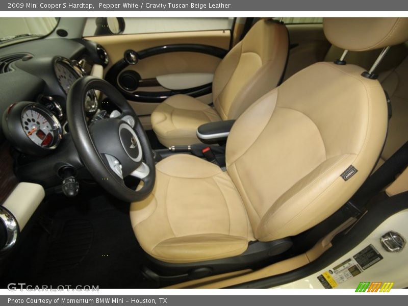 Pepper White / Gravity Tuscan Beige Leather 2009 Mini Cooper S Hardtop