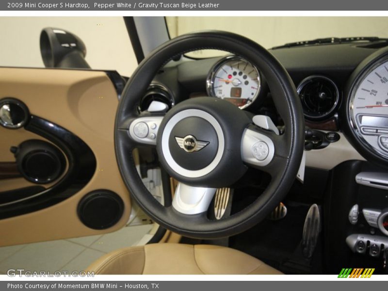 Pepper White / Gravity Tuscan Beige Leather 2009 Mini Cooper S Hardtop