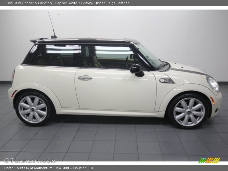 Pepper White / Gravity Tuscan Beige Leather 2009 Mini Cooper S Hardtop