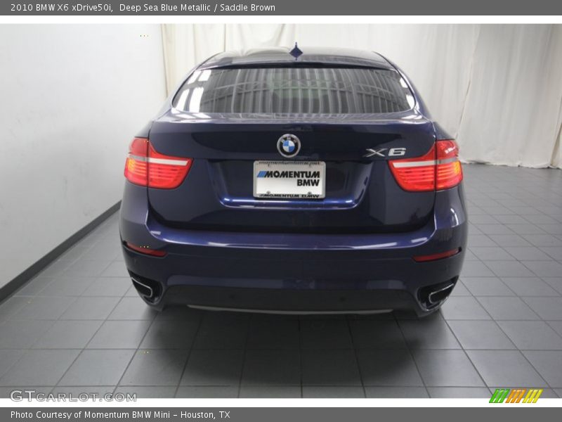 Deep Sea Blue Metallic / Saddle Brown 2010 BMW X6 xDrive50i