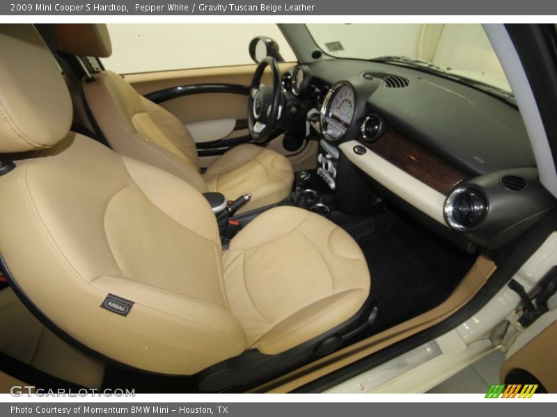 Pepper White / Gravity Tuscan Beige Leather 2009 Mini Cooper S Hardtop