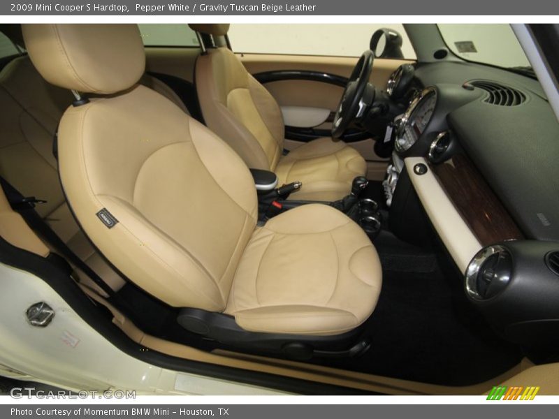 Pepper White / Gravity Tuscan Beige Leather 2009 Mini Cooper S Hardtop