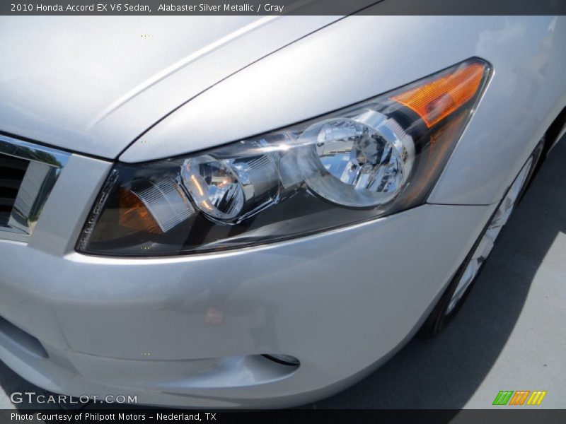 Alabaster Silver Metallic / Gray 2010 Honda Accord EX V6 Sedan