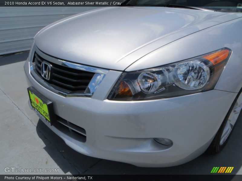 Alabaster Silver Metallic / Gray 2010 Honda Accord EX V6 Sedan