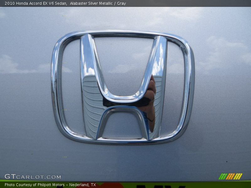 Alabaster Silver Metallic / Gray 2010 Honda Accord EX V6 Sedan