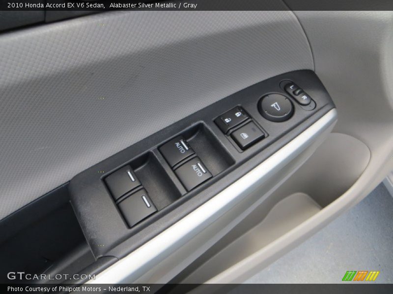 Alabaster Silver Metallic / Gray 2010 Honda Accord EX V6 Sedan