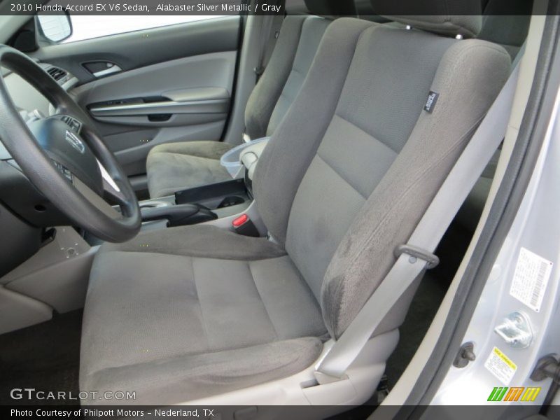 Alabaster Silver Metallic / Gray 2010 Honda Accord EX V6 Sedan