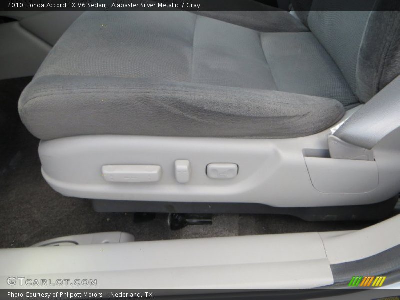 Alabaster Silver Metallic / Gray 2010 Honda Accord EX V6 Sedan