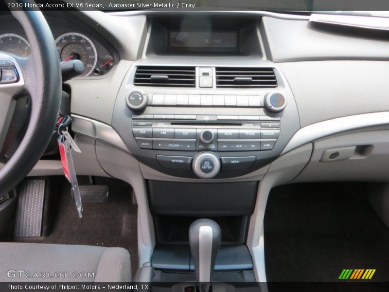 Alabaster Silver Metallic / Gray 2010 Honda Accord EX V6 Sedan