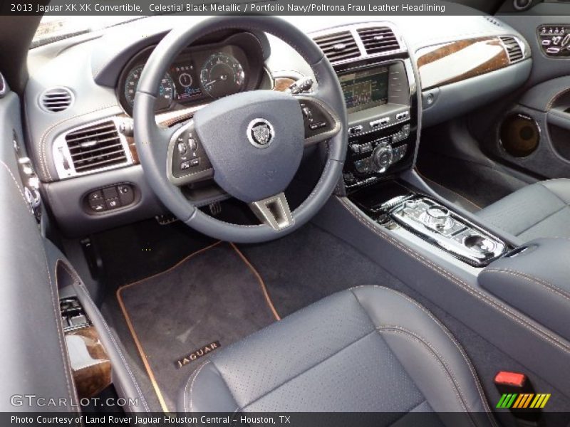 Portfolio Navy/Poltrona Frau Leather Headlining Interior - 2013 XK XK Convertible 