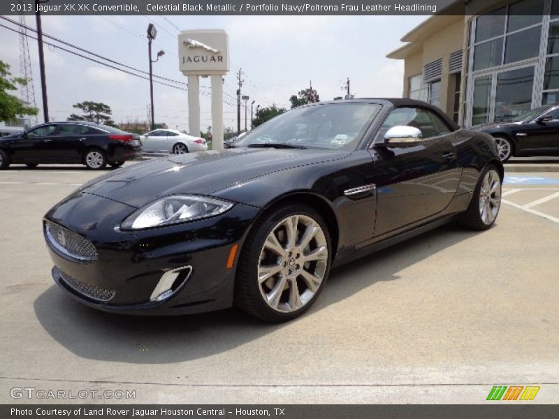 Celestial Black Metallic / Portfolio Navy/Poltrona Frau Leather Headlining 2013 Jaguar XK XK Convertible