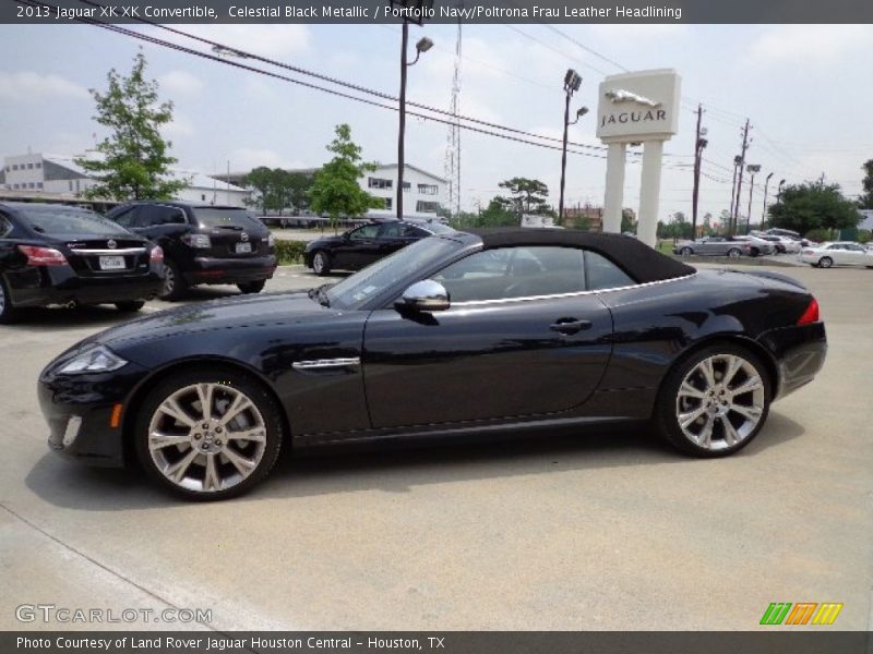 Celestial Black Metallic / Portfolio Navy/Poltrona Frau Leather Headlining 2013 Jaguar XK XK Convertible