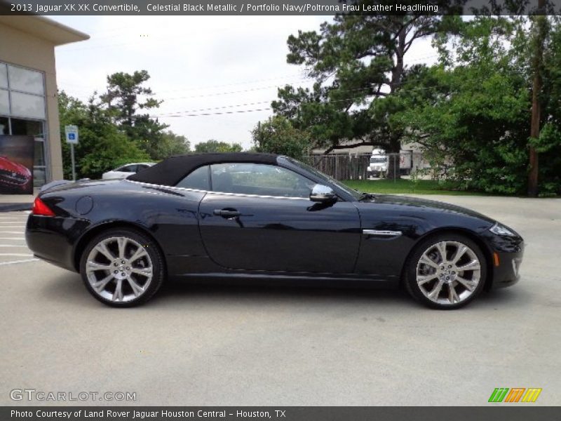 Celestial Black Metallic / Portfolio Navy/Poltrona Frau Leather Headlining 2013 Jaguar XK XK Convertible