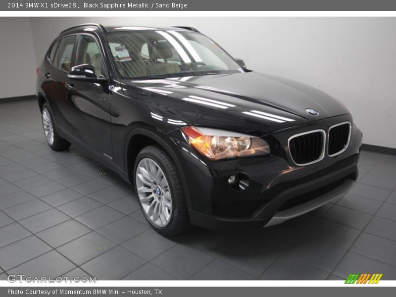 Black Sapphire Metallic / Sand Beige 2014 BMW X1 sDrive28i
