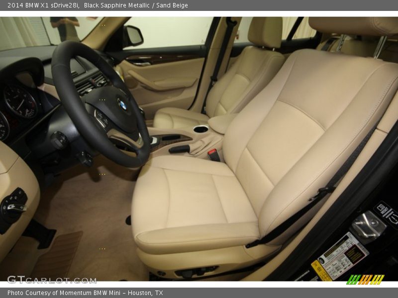 Black Sapphire Metallic / Sand Beige 2014 BMW X1 sDrive28i