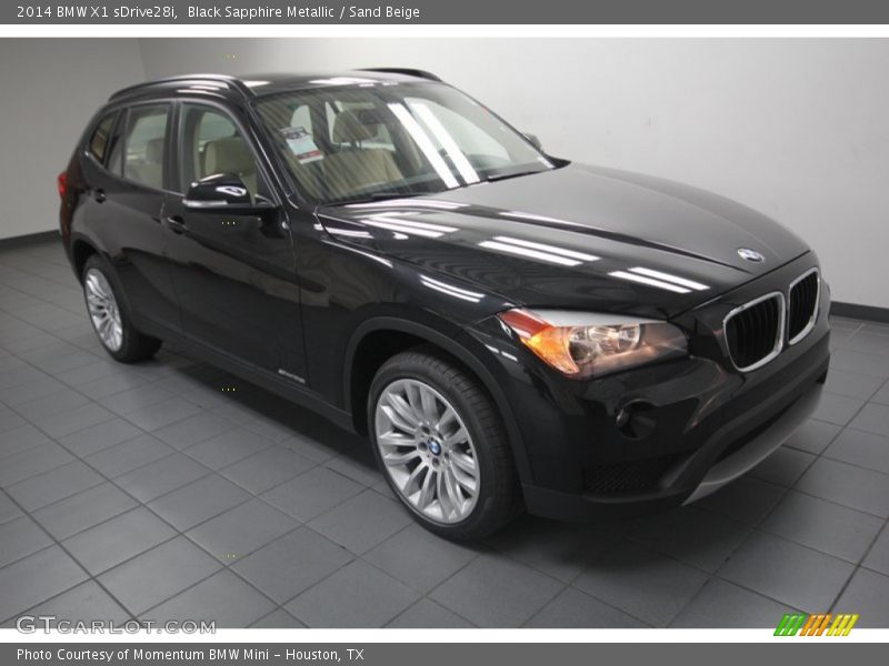 Black Sapphire Metallic / Sand Beige 2014 BMW X1 sDrive28i