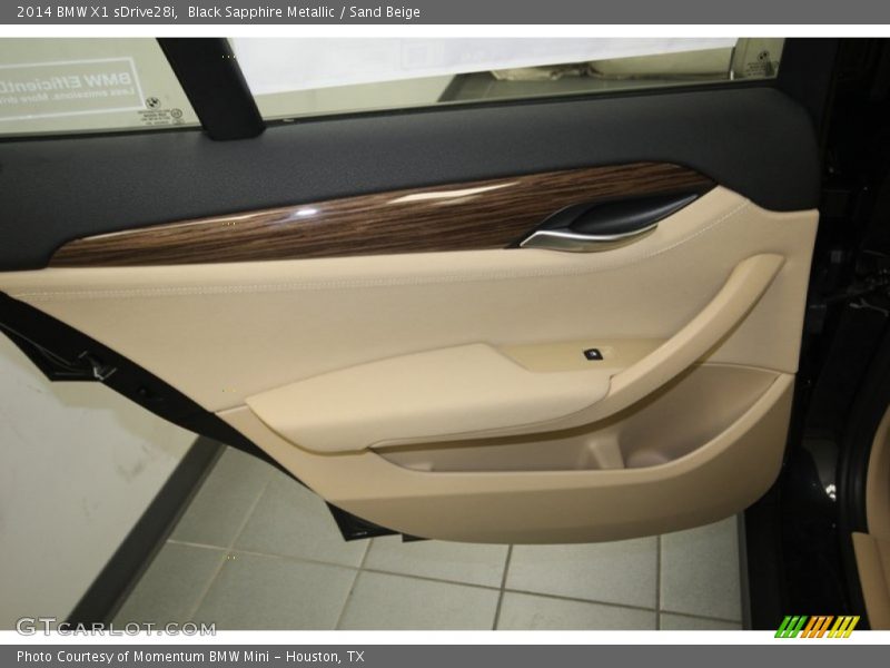 Black Sapphire Metallic / Sand Beige 2014 BMW X1 sDrive28i