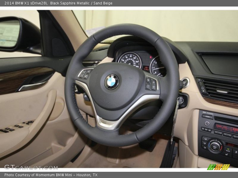 Black Sapphire Metallic / Sand Beige 2014 BMW X1 sDrive28i